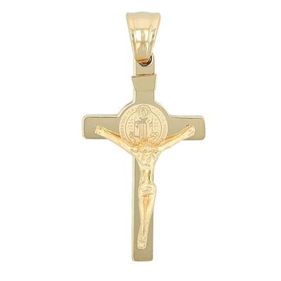 Kettenanhänger ADELIA´S "hochwertiger Kreuz Anhänger aus Edelstahl", gold, Schmuckanhänger, Damen, Edelstahl, Kettenanhänger