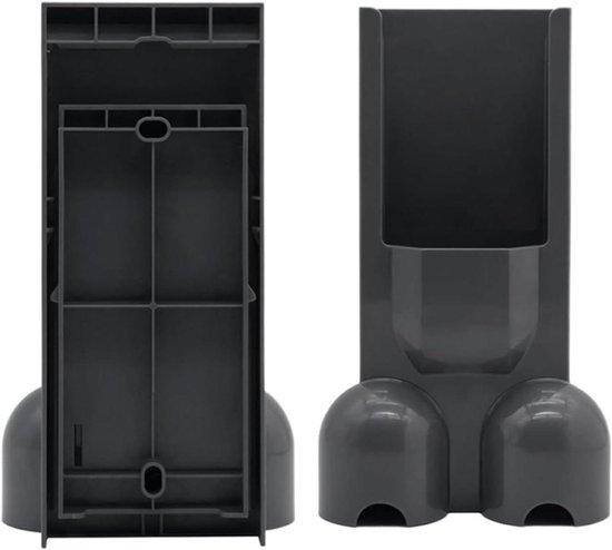 Stofzuigerhouder Wandhouder Zwart - Docking Station voor Bezem - 12 x 20 cm