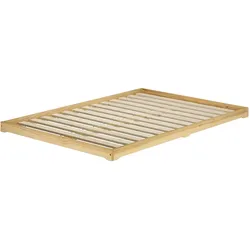 Erst-Holz Futonbett platzsparend extra niedriges Bodenbett 140x200 Esche lackiert V-60.47E-14 Rollrost inkl.