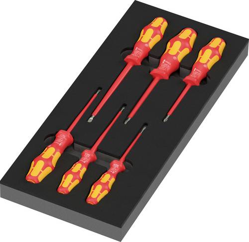 Wera 97110 Serie 100 VDE Set 1 Werkstatt Schraubendreher-Set Schlitz, PH