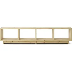 Fyr Regal niedrig 220 cm, Naturholz