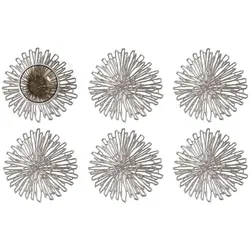 Chilewich, Untersetzer, - Glasuntersetzer Bloom metallic (6x, Glasuntersetzer)