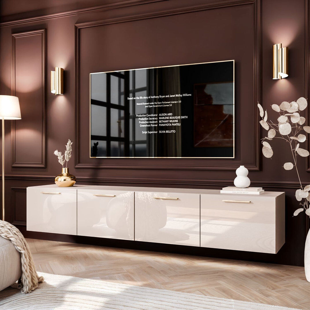 Latitude Run TV Stand for TVs up to 58" Gold 58"