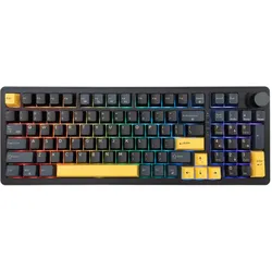 White Shark Computer keyboard GK-007151 Excalibur Black US (US, Kabelgebunden, Kabellos), Tastatur, Schwarz, Weiss