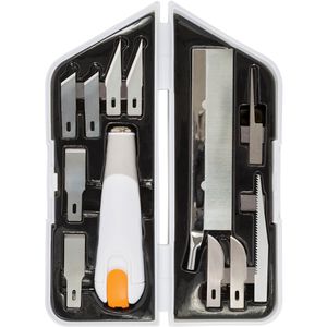 Fiskars Skalpell 1024385, Kunststoff, Hochleistungsmesser Set, mit 13 verschiedenen Stahlklingen