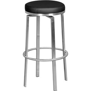 Wohnling Barhocker WL1.947, 76cm Sitzhöhe, Kunstleder, schwarz