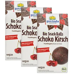 3er-Pack Bio-Snack-Balls Schoko-Kirsch