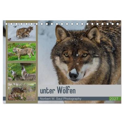unter Wölfen (Tischkalender 2027 DIN A5 quer), CALVENDO Monatskalender