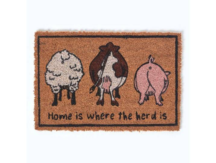 FUSSMATTE Home is where the herd is, Kokos 40/60 cm