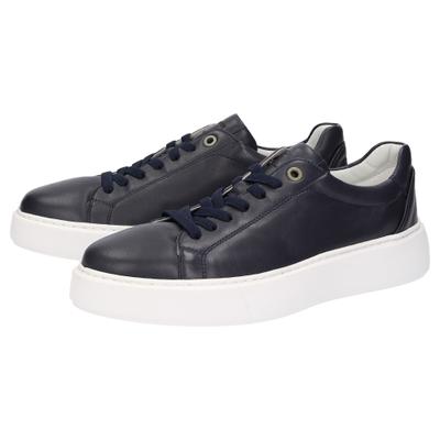 Sneaker SIOUX "Tils sneaker 003", Herren, Gr. 43 (UK 9), blau, Obermaterial: 100% Lammnappaleder LANA. 100% Gummi rubber., Schuhe Sneaker