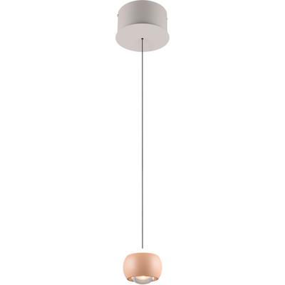 MUSTERRING LED Pendelleuchte "CANNON, 1-flammige LED Hängelampe 5W 500Lumen 2300-4000K CCT", rosa (pfirsich), 1, Ø 10cm H: 195cm, 1 Stk., Leuchten, mit Fernbedienung, stufenlos höhenverstellbar max 195cm dimmbar Memory, LED Pendelleuchte