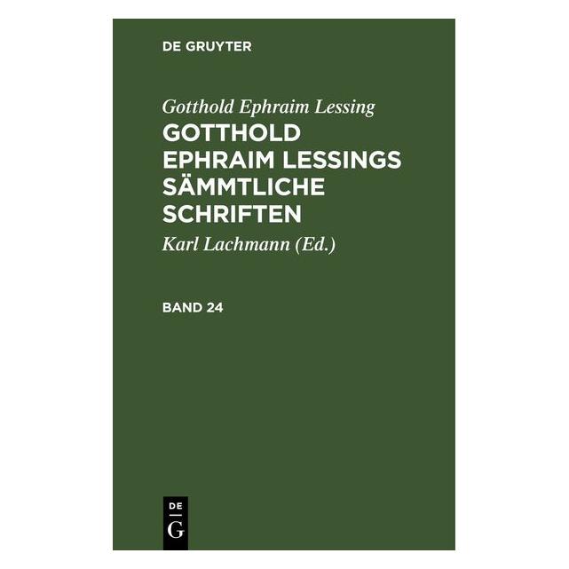 De Gruyter Lessing:Gotthold Ephraim Lessing: Gotth (Deutsch, Hardcover, Gotthold Ephraim Lessing) (67790951)