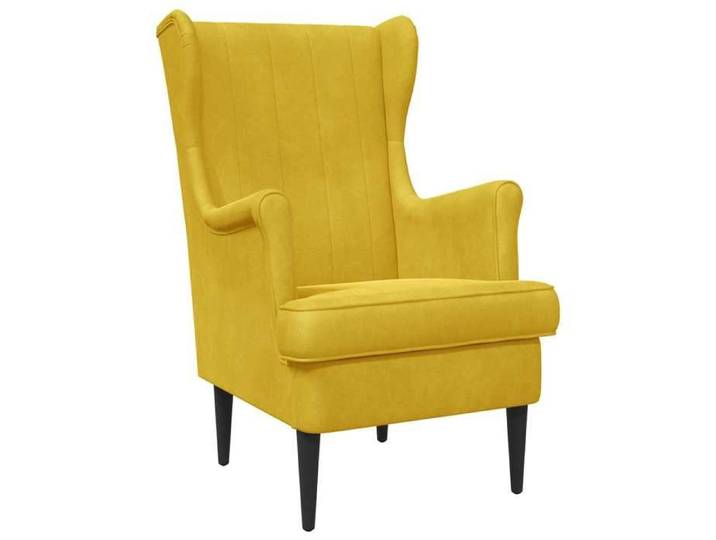 Meuble - Fauteuil - Jaune - Fauteuil Jaune Velours_6653