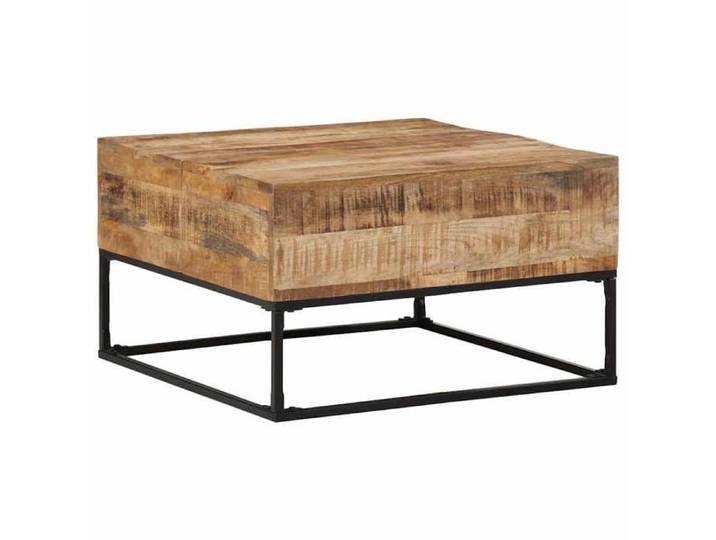 Table basse 68x68x41 cm Bois de manguier brut - Cadre durable - design élégant(8886)