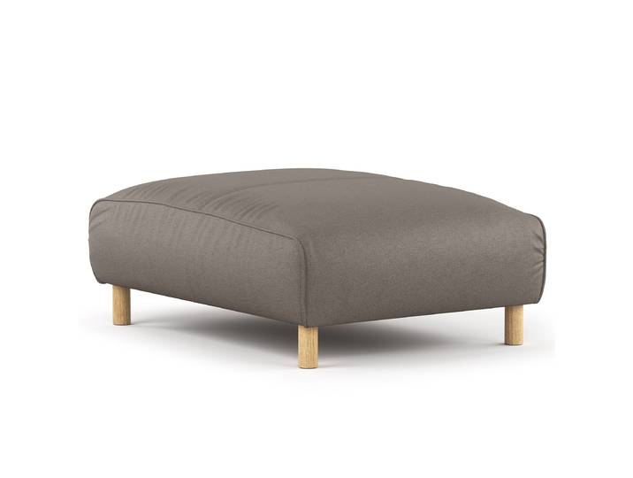 Pouf 100 x 43 x 70cm Marron Tissu Liane: Marron