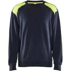 Sweatshirt "3580" - XXL - dunkelmarine/gelb