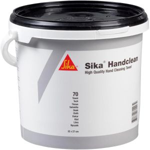 Sika Reinigungstücher HandClean, feucht, für Hände, im Eimer, 70 Tücher
