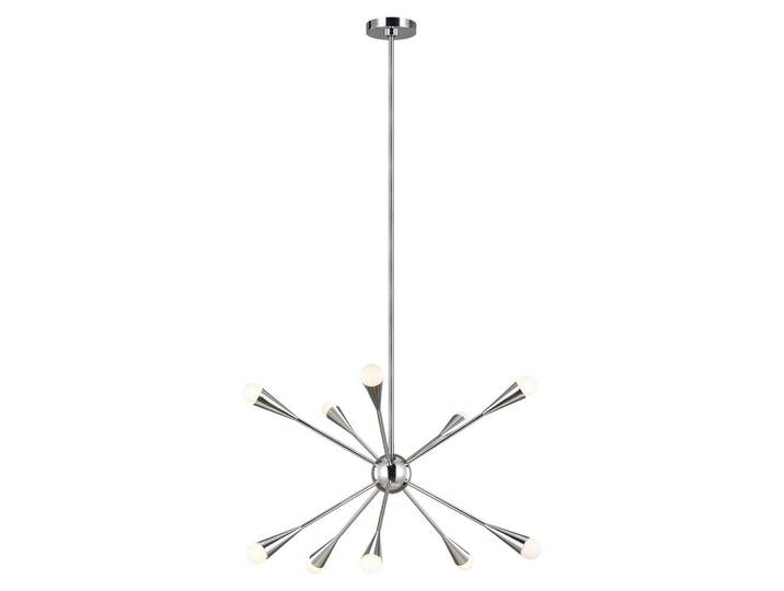 Elstead Lighting Kronleuchter Jax, Nickelfarben, Metall, Glas, 47.7 cm, RoHS, Lampen & Leuchten, Innenbeleuchtung, Hängeleuchten, Kronleuchter
