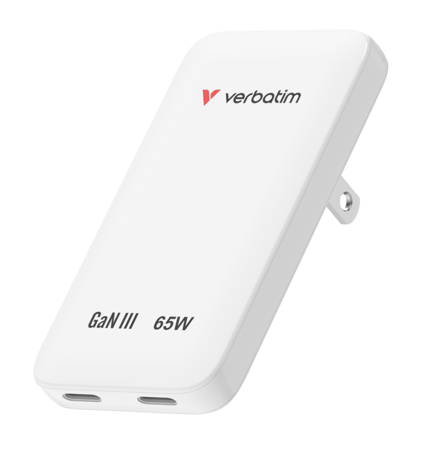 Verbatim 30281 Essentials Slim GaN-Ladegerät 65W weiß