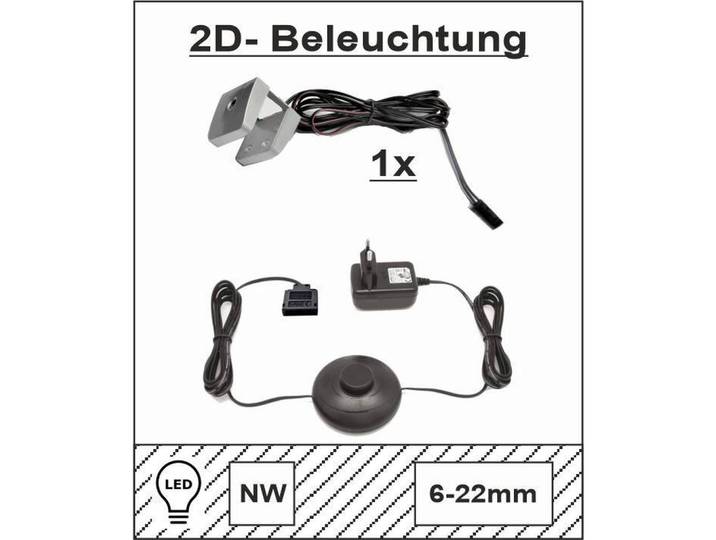 Livetastic Glasbodenbeleuchtungs-Set Universal-Beleuchtung, Grau, Kunststoff, Lampen & Leuchten, Innenbeleuchtung, Schrankbeleuchtung