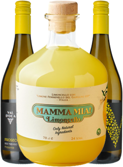Weinpaket - Limoncello Spritz - Prosecco Treviso Extra Dry & Limoncello Mamma Mia! - 3 Fl.