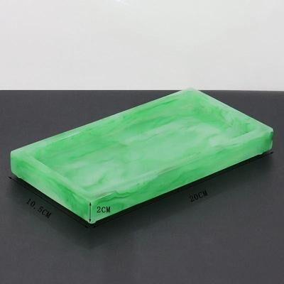 Uplift Picks LuxeStone Marble Resin Storage Tray Rectangular Vanity Organizer e