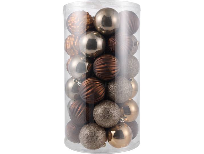 30set Glaskugeln bronze Petbox