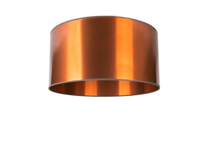 Leuchtenschirm Kupfer, Kupferfarben, Metall, zylindrisch, E27, 35 cm, Lampen & Leuchten, Innenbeleuchtung, Lampenschirme