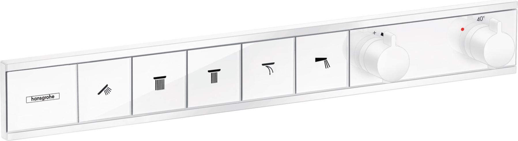 Thermostat RainSelect f UP-Thermostat 5 Verbraucher mattweiß mattweiß Unterputz Fertigset 5 Verbraucher