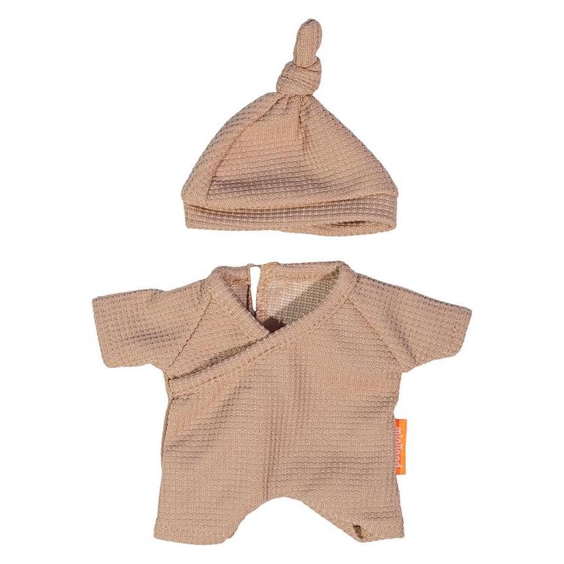 Miniland Brauner Pyjamas Mit Hut Für 21 cm Puppe (MLBA31571)