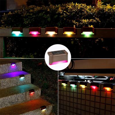 Inspire Daily Merch Solar Deck Lights Waterproof LED Step Lights For Outdoor Stairs Patio Garden multicolor 2pcs