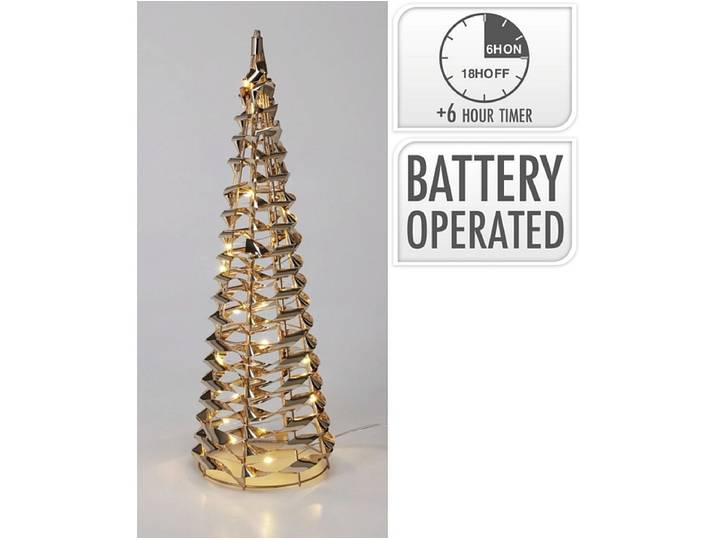 Tannenbeleuchtung MERRY goldfarben