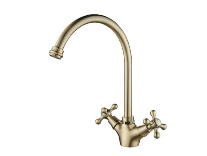 Küchenarmatur bronze mit Rund-Auslauf Heritage Ascot BN-4003-HA Aquanello