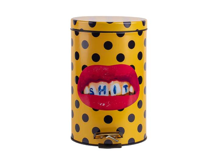 Design Abfalleimer „Toiletpaper Shit“ Multicolor Ø 25 x Höhe 39.5 cm, 12 Liter Seletti