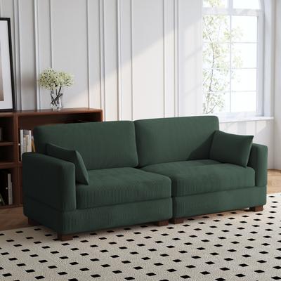 Lumibee 84.5″W Modern Corduroy Couch Modular Sofa