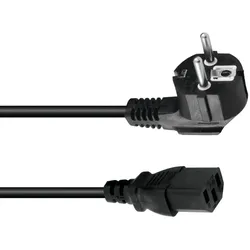 OMNITRONIC Kaltgeräte Netzkabel 3x1,0 0,6m sw