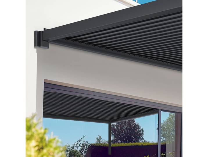 pergomondo Wandmontageset für Pergola mit Lamellendach 3 m,