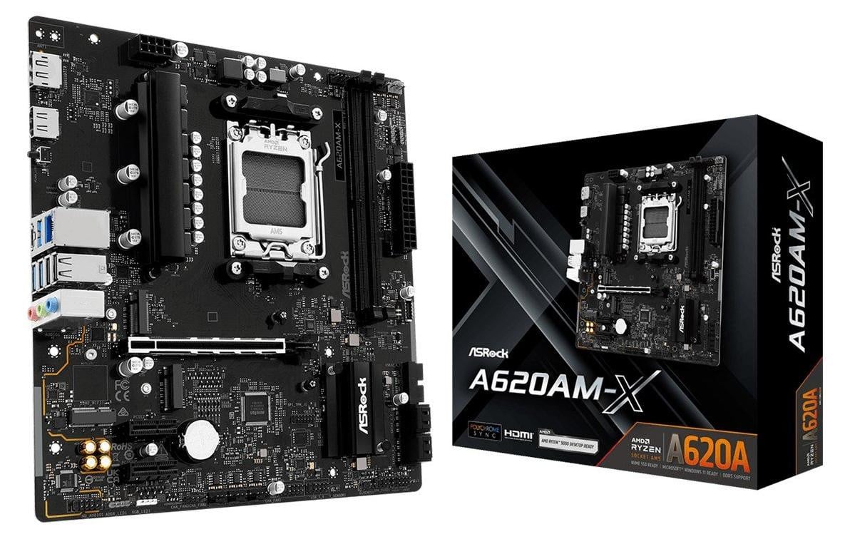 Asrock A620AM-X motherboard AMD A620 Socket AM5 micro ATX