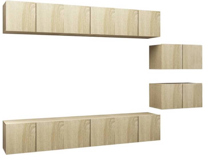 vidaXL - Tv-meubelen - 8 - st - bewerkt - hout - sonoma - eikenkleurig