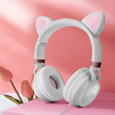 Everyday Crate P28 Cute Cat Ear Gaming Headphones With Microphone And Stereo Sound P28 Cute Cat Ear Gaming Headphones With Microphone And Stereo Sound