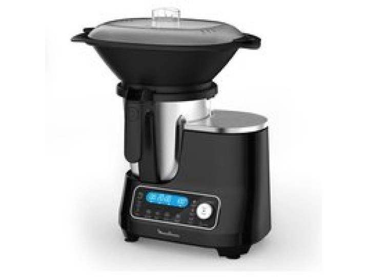 MOULINEX Clickchef Robot cuiseur multifonction compact Panier vapeur 5 programmes 32 fonctions Balance intégrée Noir HF456810