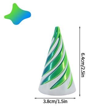 Uplift Treasures 3D Printed Rotating Spiral Cone Fidget Toy Impossible Pyramid Bunny Desk Decor 18