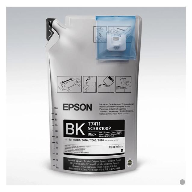 Epson T7411 - 6er-Pack - 1 L - Schwarz - Original (BK) (C13T741100)