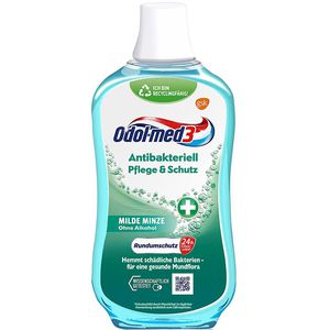 Odol-med3 Mundspülung Antibakteriell Pflege&Schutz, ohne Alkohol, mit Fluorid, antibakteriell, 500ml