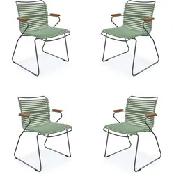 HOUE CLICK Set – 4 Design Gartenstühle mit Armlehnen