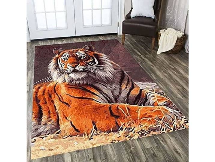 Tapis Tigre - Flanelle - Rectangulaire - Multicolore - 1.2x100x150cm