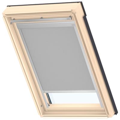 Verdunklungsrollo VELUX "DBL C04 4204", grau, C04, Aluminium, Polyester, Rollos, Verdunklungsrollo, alufarbene Führungsschienen & Griffleiste
