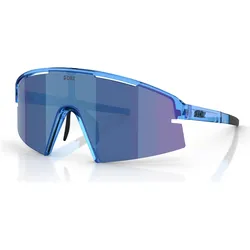 Bliz, Unisex, Sportbrille, P006 (Blue transparent, Smoke/Blue Multicolor), Transparent, Blau