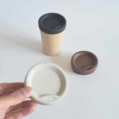 Inspire Daily Merch Dustproof Silicone Lids For Coffee Cups Sealed Cap Recyclable For Pottery Mugs black