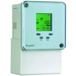 Legrand 049687 MaxiRex D72/2 Plus,digitale Wochenschaltuhr für Fronttafeleinb., 1Kanal,24VAC/DC